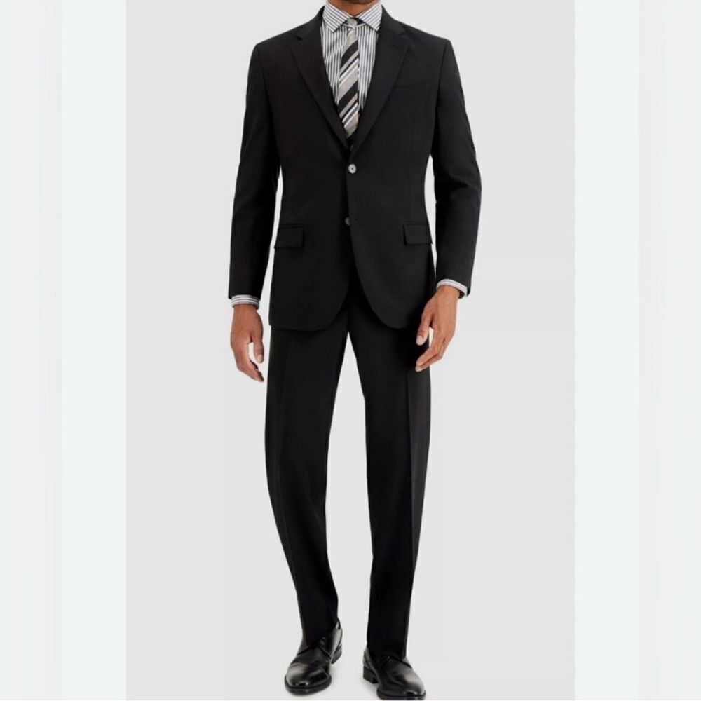 Nautica Modern Fit Black Mens Jacket Suit(Size
42R/W36)